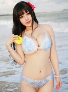 Hot Asian Girl on the beach